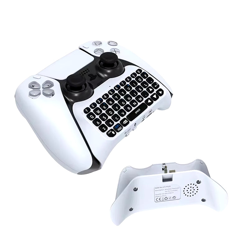 Teclado sem fio para controle de PS5, cabo Bluetooth, teclado externo para Playstation 5, teclado Bluetooth para chatpad