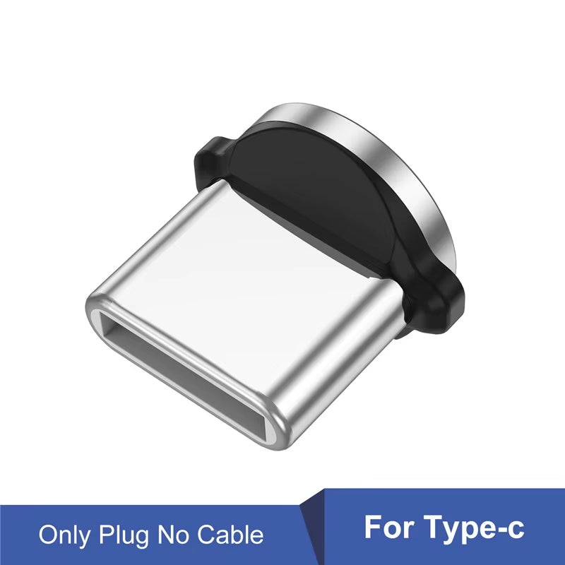 Cabo de dados magnético tipo C de 540°, carregamento rápido, cabo de telefone micro USB magnético para iPhone 12, cabo de fio Xiaomi