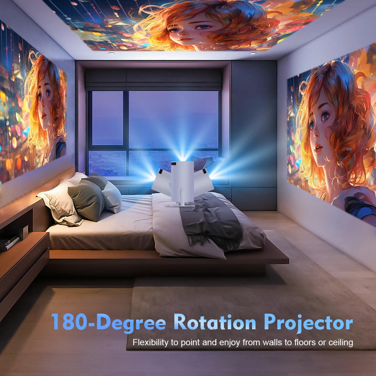 Projetor HY300 Pro 4K Android 11 Dual Wifi6 290ANSI Allwinner H713 BT5.0 1080P 1280*720P Home Cinema Projetor Externo