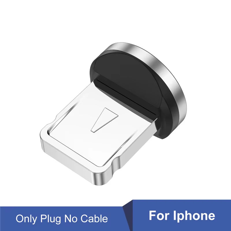 Cabo de dados magnético tipo C de 540°, carregamento rápido, cabo de telefone micro USB magnético para iPhone 12, cabo de fio Xiaomi