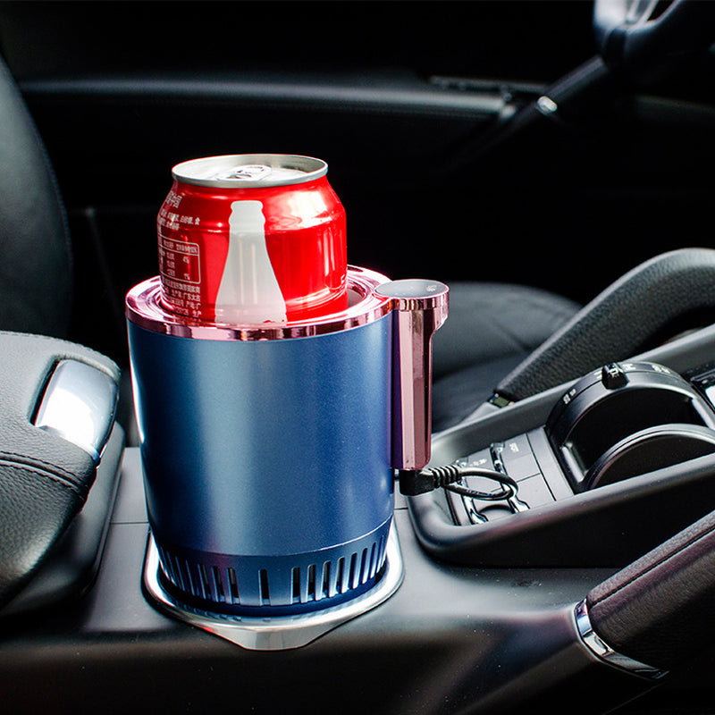 2 em 1 aquecedor de carro com copo de resfriamento 12V suporte de copo inteligente para carro com visor digital de temperatura aquecedor de copo refrigerador mini refrigerador de carro