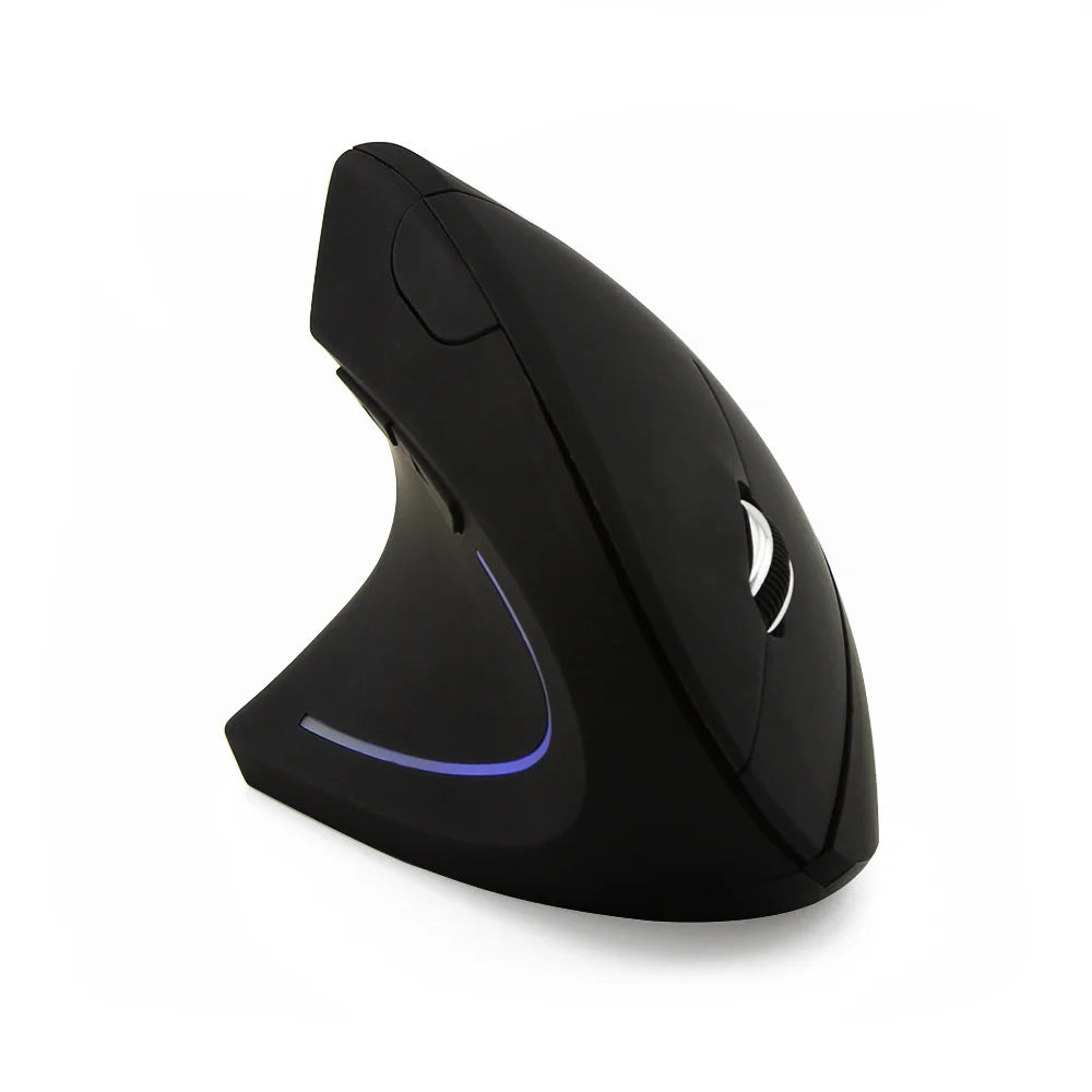 Mouse vertical ergonômico 2.4G sem fio para destros e canhotos, mouse óptico USB 6D para jogos de computador, para laptop e PC