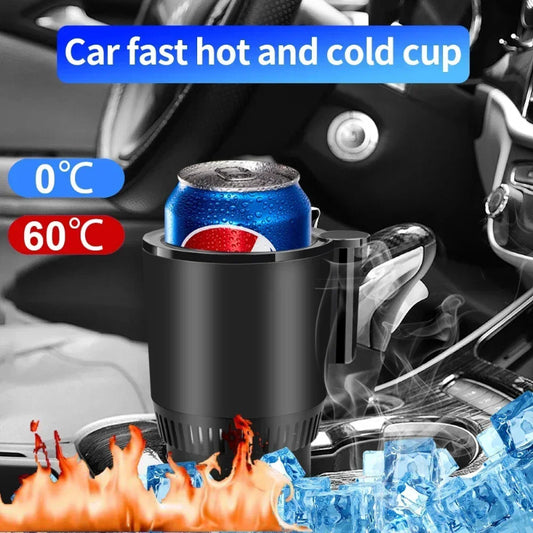 2 em 1 aquecedor de carro com copo de resfriamento 12V suporte de copo inteligente para carro com visor digital de temperatura aquecedor de copo refrigerador mini refrigerador de carro