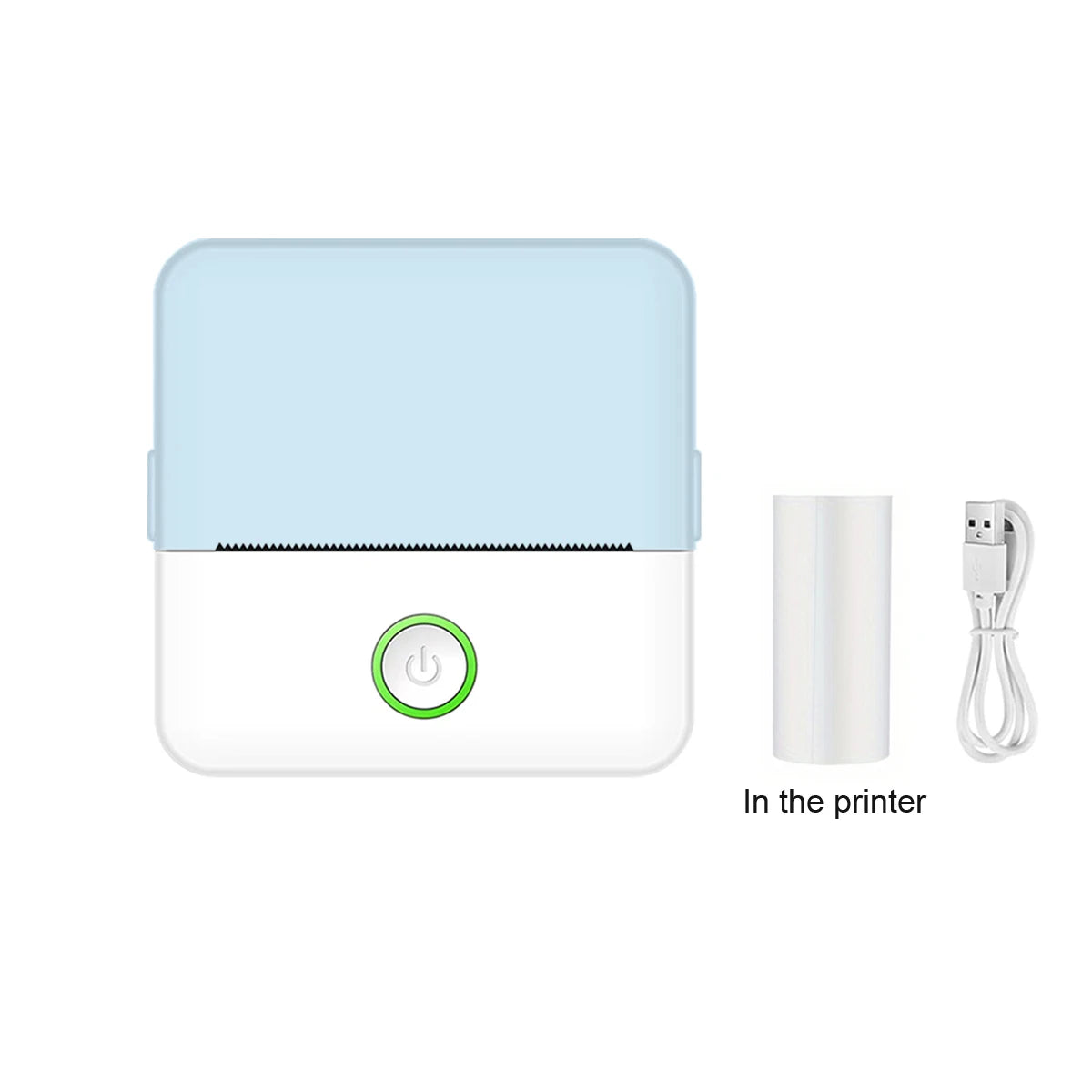 Mini impressora, fabricante de adesivos sem tinta, impressora de bolso pequena com corte gratuito, impressora térmica portátil para diário fotográfico, anotações e memorandos