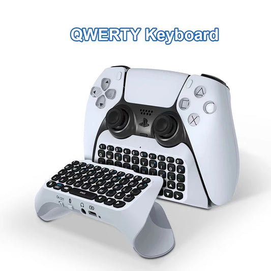 Teclado sem fio para controle de PS5, cabo Bluetooth, teclado externo para Playstation 5, teclado Bluetooth para chatpad