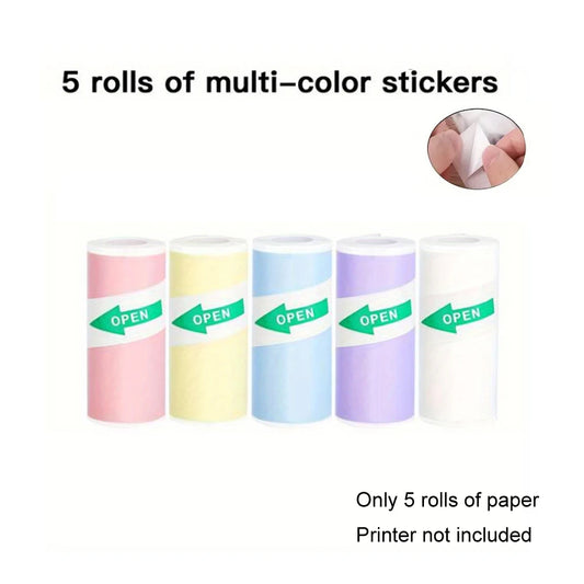 Mini impressora, fabricante de adesivos sem tinta, impressora de bolso pequena com corte gratuito, impressora térmica portátil para diário fotográfico, anotações e memorandos