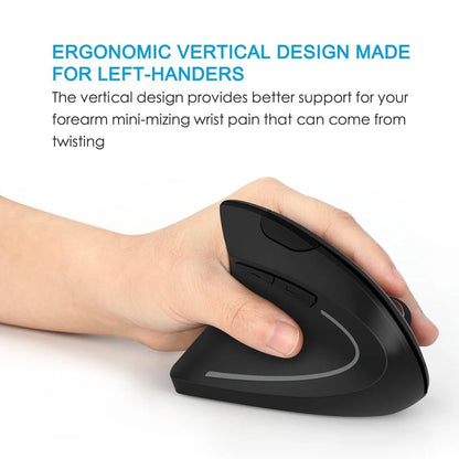 Mouse vertical ergonômico 2.4G sem fio para destros e canhotos, mouse óptico USB 6D para jogos de computador, para laptop e PC