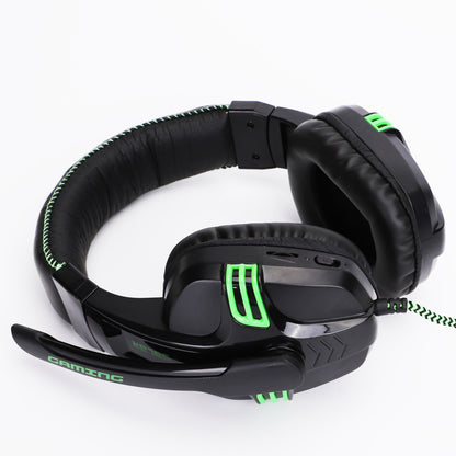 Fone de ouvido para jogos com subwoofer e microfone