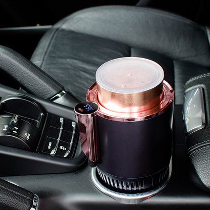 2 em 1 aquecedor de carro com copo de resfriamento 12V suporte de copo inteligente para carro com visor digital de temperatura aquecedor de copo refrigerador mini refrigerador de carro
