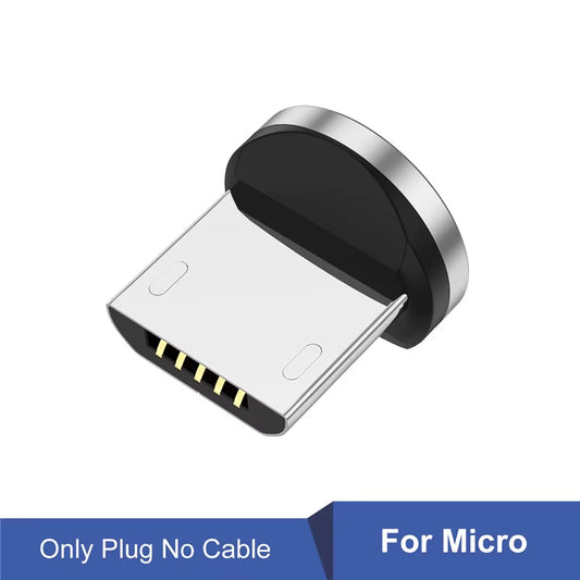 Cabo de dados magnético tipo C de 540°, carregamento rápido, cabo de telefone micro USB magnético para iPhone 12, cabo de fio Xiaomi